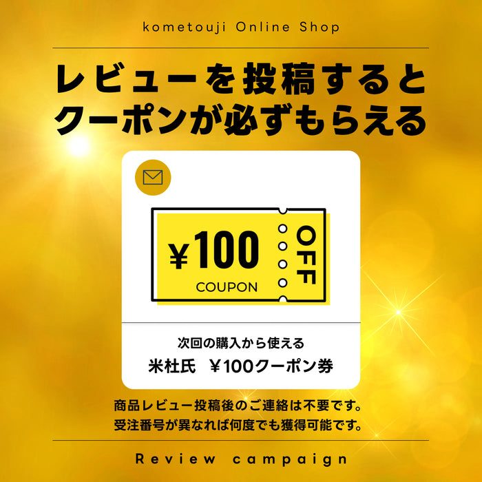 レビュー投稿で100円オフ